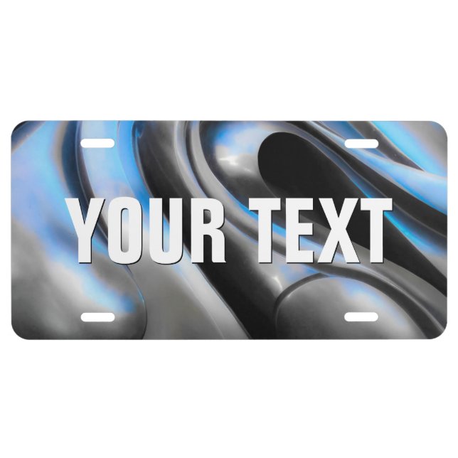 Metal Abstract Aluminum License Plate (Front)