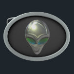 Metal Alien Head 02 Belt Buckle<br><div class="desc">A Metalic Alien Head design.</div>