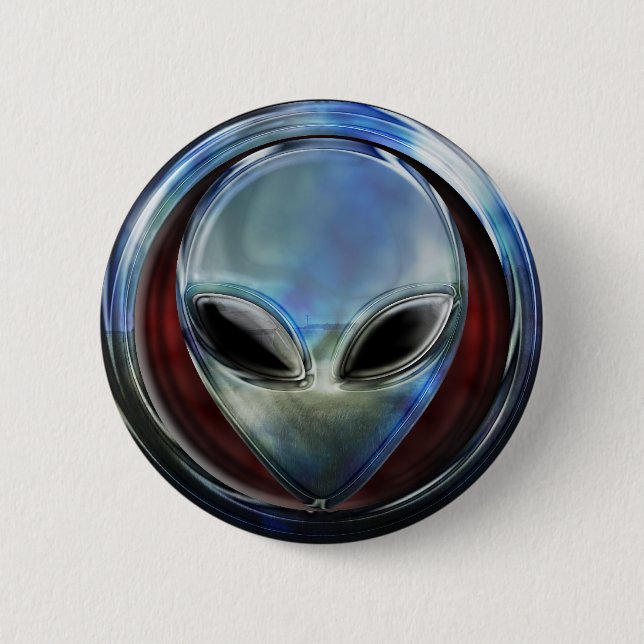 Metal Alien Head 03 Button (Front)