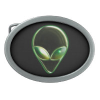 Metal Alien Head 04 Belt Buckle