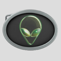 Metal Alien Head 04 Belt Buckle