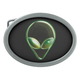 Metal Alien Head 04 Belt Buckle