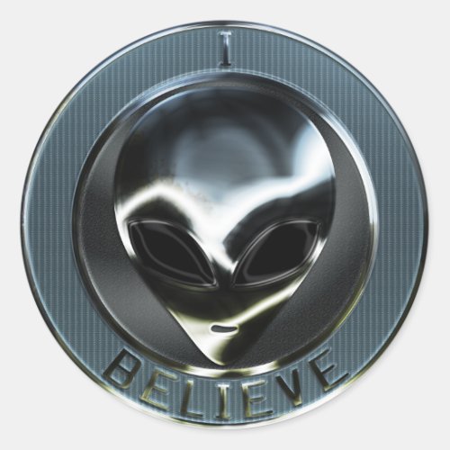 Metal Alien Head 05 Sticker