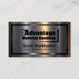 Metal Aluminum   Advantage Material Handling Business Card
