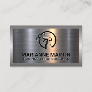 Metal Aluminum Silver Brushed   Spray Bottle Logo Business Card