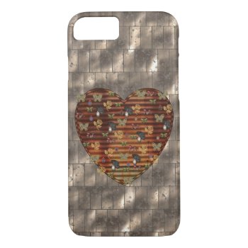 Metal And Black Mushroom Heart Iphone 8/7 Case by orsobear at Zazzle