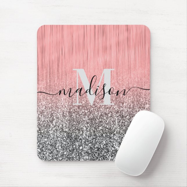 Metal and Glitter Mouse Pad (With Mouse)