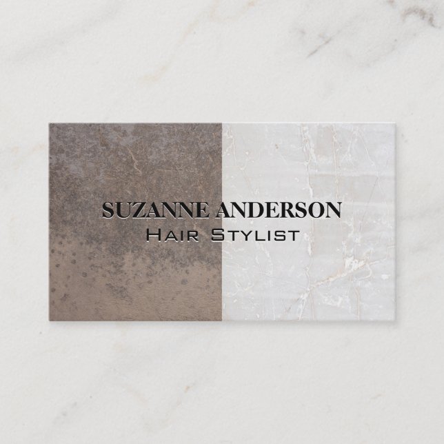 Metal and Marble Business Card (Front)