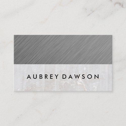 Metal and Marble  Simple Elegant Business Card