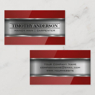 Metal and Red Gloss Business Card