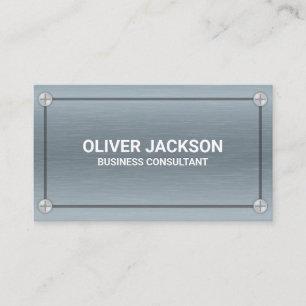Metal and Screws Aluminum Business Card