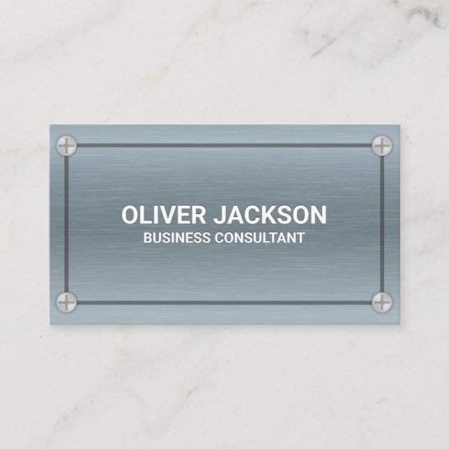 Metal and Screws | Aluminum Business Card (Front)