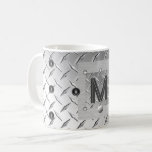 Metal and Steel Initial Mug<br><div class="desc">Show your metal with a metal and steel mug. Choose your own custom name or initial as optional choice. Suitable for Men's Birthdays, Young Guys, Holidays, Father's Day, Retirement (and all lovers of metal and an industrial look!) Also great for Congratulations, Encouragement, Friendship, Get Well, Good Luck, Little Gifts of...</div>
