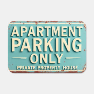 Metal Apartment Parking Designation Sign
