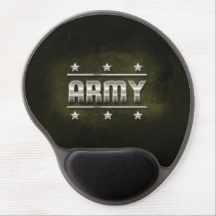 Metal Army Text Gel Mouse Pad