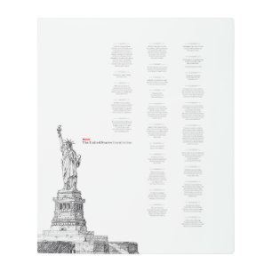Metal Art Wall Decor US Constitution Liberty Statu