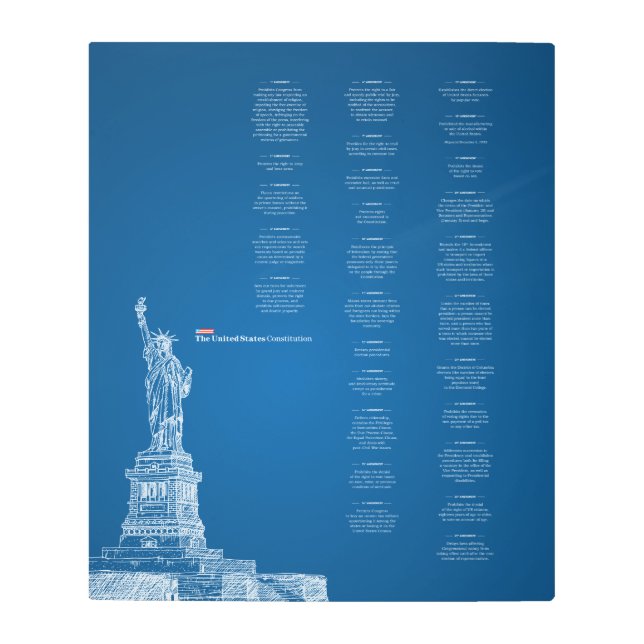 Metal Art Wall Decor US Constitution Liberty Statu (Front)