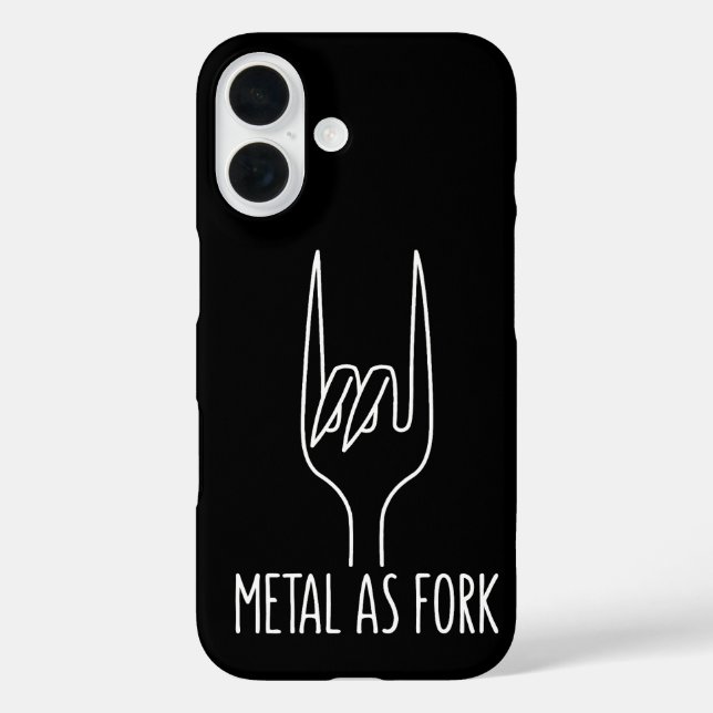Metal as Fork Funny Rock On Kitchen Design Case-Mate iPhone Case (Back)