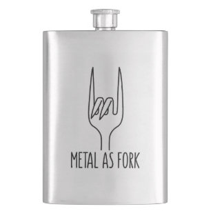 Metal as Fork Funny Rock On Kitchen Design Flask