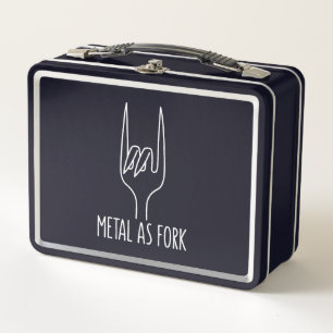 Metal as Fork Funny Rock On Kitchen Design Lunch Box