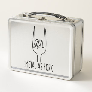 Metal as Fork Funny Rock On Kitchen Design Lunch Box