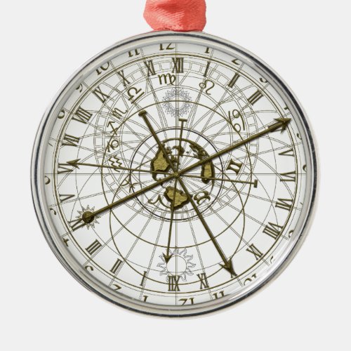 Metal astronomical clock metal ornament