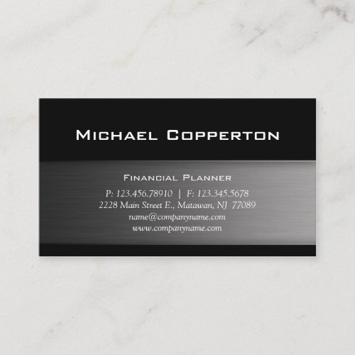 Metal Business Card Black Header