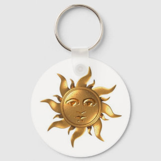Metal-Aztec-Sun Key Chain