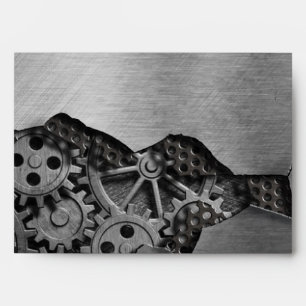 Metal background with mechanical damage envelope