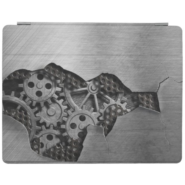 Metal background with mechanical damage iPad smart cover (Horizontal)