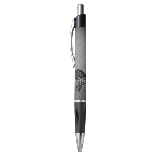 Metal background with mechanical damage pen (Top (Vertical))