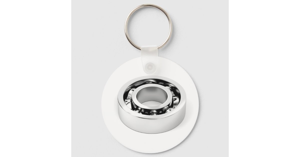 Metal ball bearing keychain Zazzle