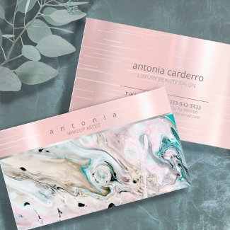 Metal Band on Watercolor Abstract Rose Gold ID803