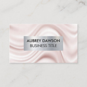 Metal Banner   Silk Drapery Fabric Business Card