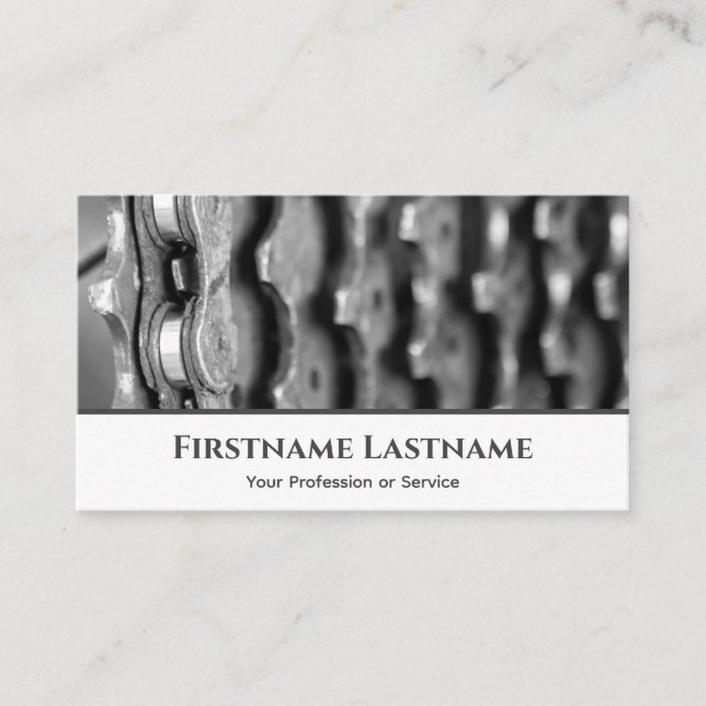 Metal bike pinion gear for Bicycle Repair Shops Business Card (Front)