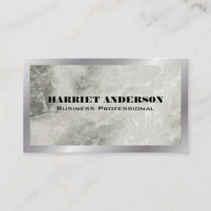 Metal Border Marble Business Card