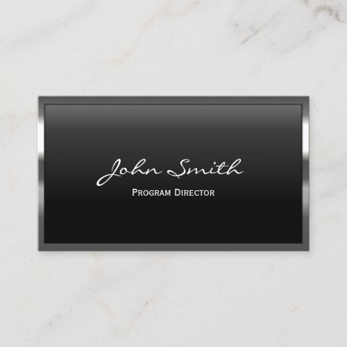 Metal Border Program Director Business Card