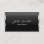 Metal Border Safety Engineer Business Card