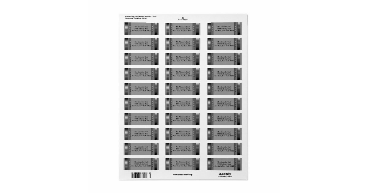 Metal Border With Bolts Labels | Zazzle