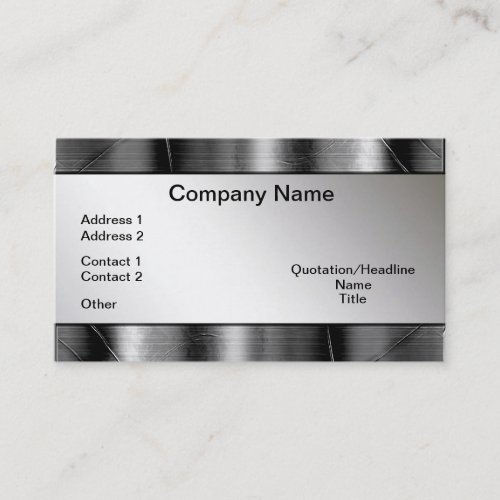 Metal Borders Look Professional Business Cards