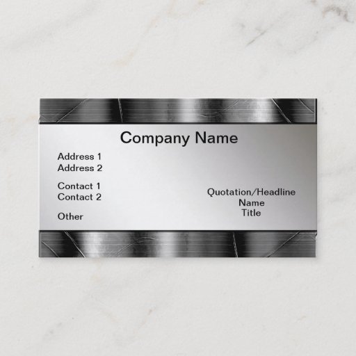 Customizable Metal Borders Look Professional Business Cards