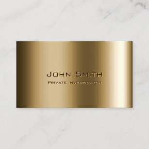 Metal Bronze Investigator Business Card
