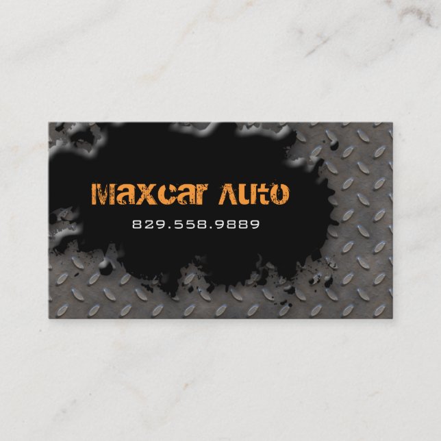 Metal Business Card Automotive Running Boards (Front)