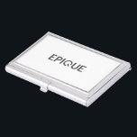 Metal Business Card Case<br><div class="desc">Show off your brand in this sleek customizable business card case. Made of high quality all-metal construction, this case is designed with a snap closure and a velvet-like interior to protect your cards day in and day out. Customize the cover with your text, image, or designs for a one-of-a-kind case...</div>