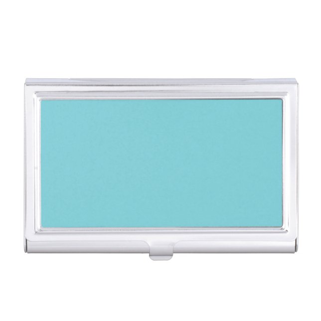 Metal Business Card Case (Pale Blue) (Front)
