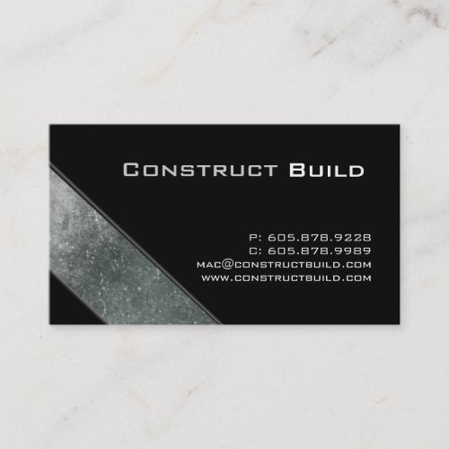 Metal Business Card Construction Trucking Scuffed