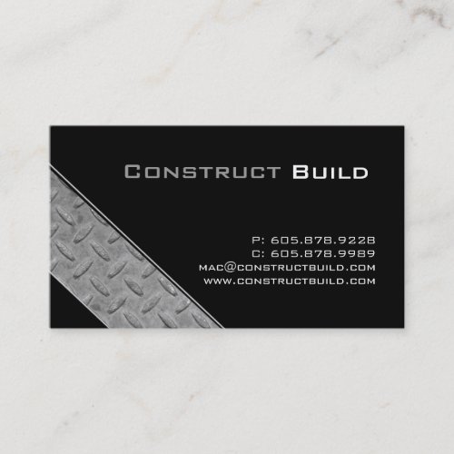 Metal Business Card Construction Trucking Steel