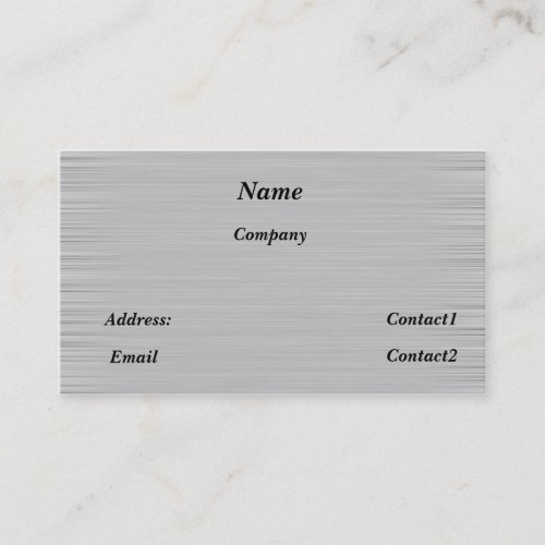 metal business card sleek