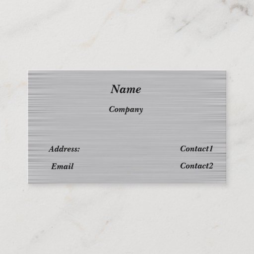 Customizable metal business card sleek