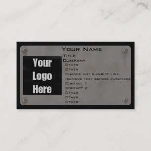 Metal Business Card - with Logo
